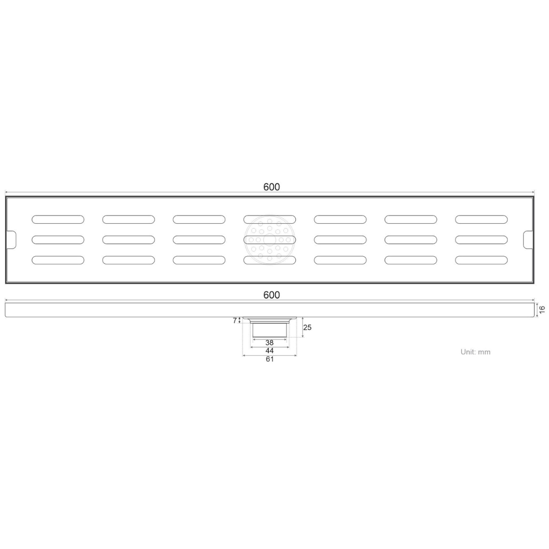 thoát sàn dài 100x600 thông số kỹ thuật