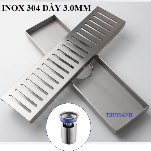Ga thoát sàn dài ngăn mùi. Loại inox 304 dày. Sản xuất theo yêu cầu